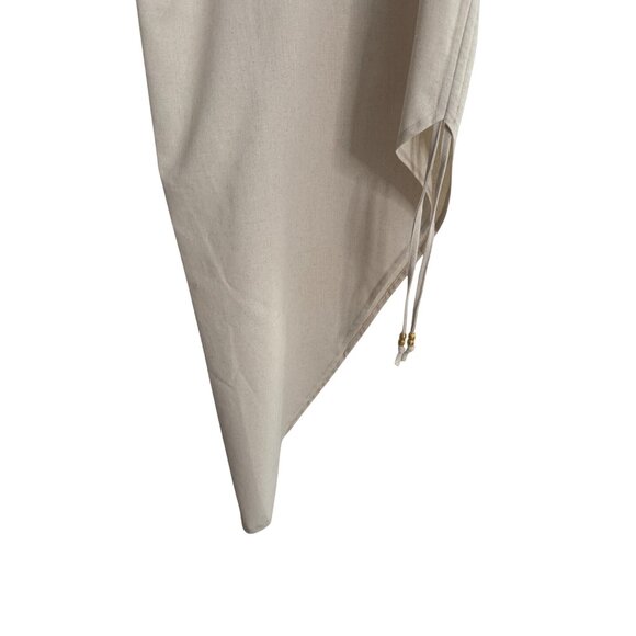 2/$25 NWT PrettyLittleThing 0 Muslin Beige Strapless Asymmetric Hem Dress - Picture 16 of 16